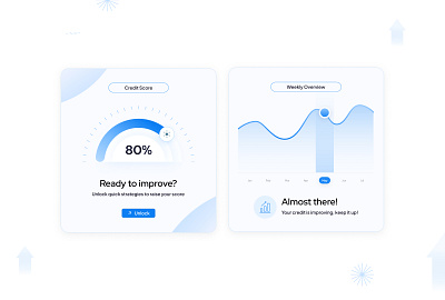 Track Your Credit Score appdesign bluedesign creditimprovement creditscoredesign dribbbleshots financialappdesign minimalistdesign progresscard uiuxdesign userexperience