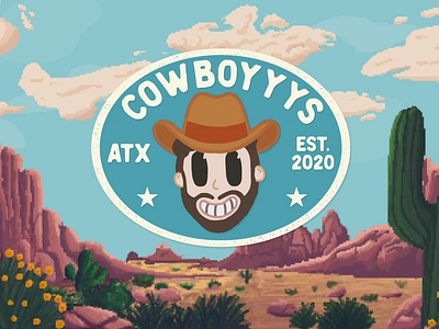 Cowboyyys - Logo Animation after effects animation branding graphic design logo logo animation motion graphics procreate