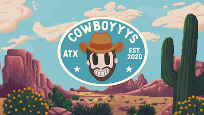 Cowboyyys - Logo Animation after effects animation branding graphic design logo logo animation motion graphics procreate