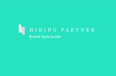 Hiring Partner Brand Style Guide branding graphic design logo