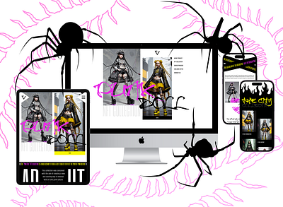 NFT Collection «PUNK DOLL» landing design figma landing nft ui ui design uxui webdesign