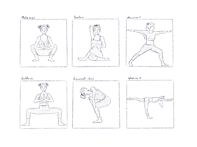 Yoga Poses Sketches digital art graphic illustration poses sketches sketches yoga yoga