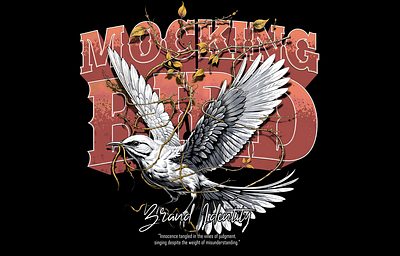 MOCKING BIRD | design for sale boldart customapparel design design for sale exclusivedesign graphic design graphictee illustration imaginativeart mocking bird streetwear design t shirt design