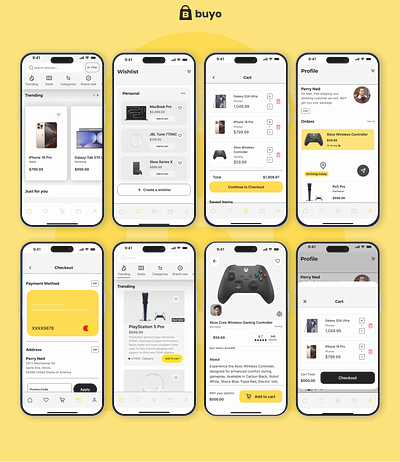 Buyo e-commerce website accessibility app design branding design e commerce graphic design inspiration laptops logo logo design mobile design mobile devices phones tech technology typography ui uiux ux vector