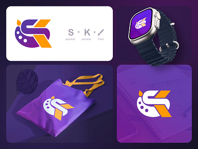 Logo Design - SK animation branding graphic design logo motion graphics ui