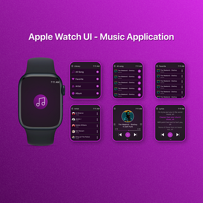 Apple Music Application UI ui ui design uiux visual design