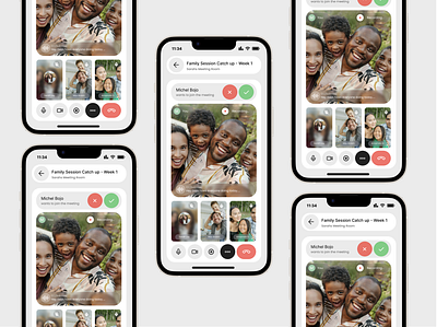 Group Video Call Mobile App Design graphic design ui