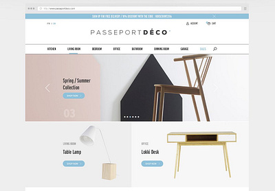 Passeport Deco branding ui ux webdesign