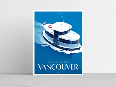 Vancouver Poster design adobeillustratorart boat cityscapedesign creativeposters falsecreekferries frrries graphic design illustration minimaldesign poster design printdesign travel vancouver vancouverart vector vector poster visualstorytelling