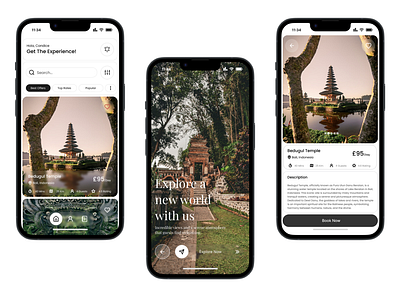 Visit Bali Mobile App branding graphic design ui