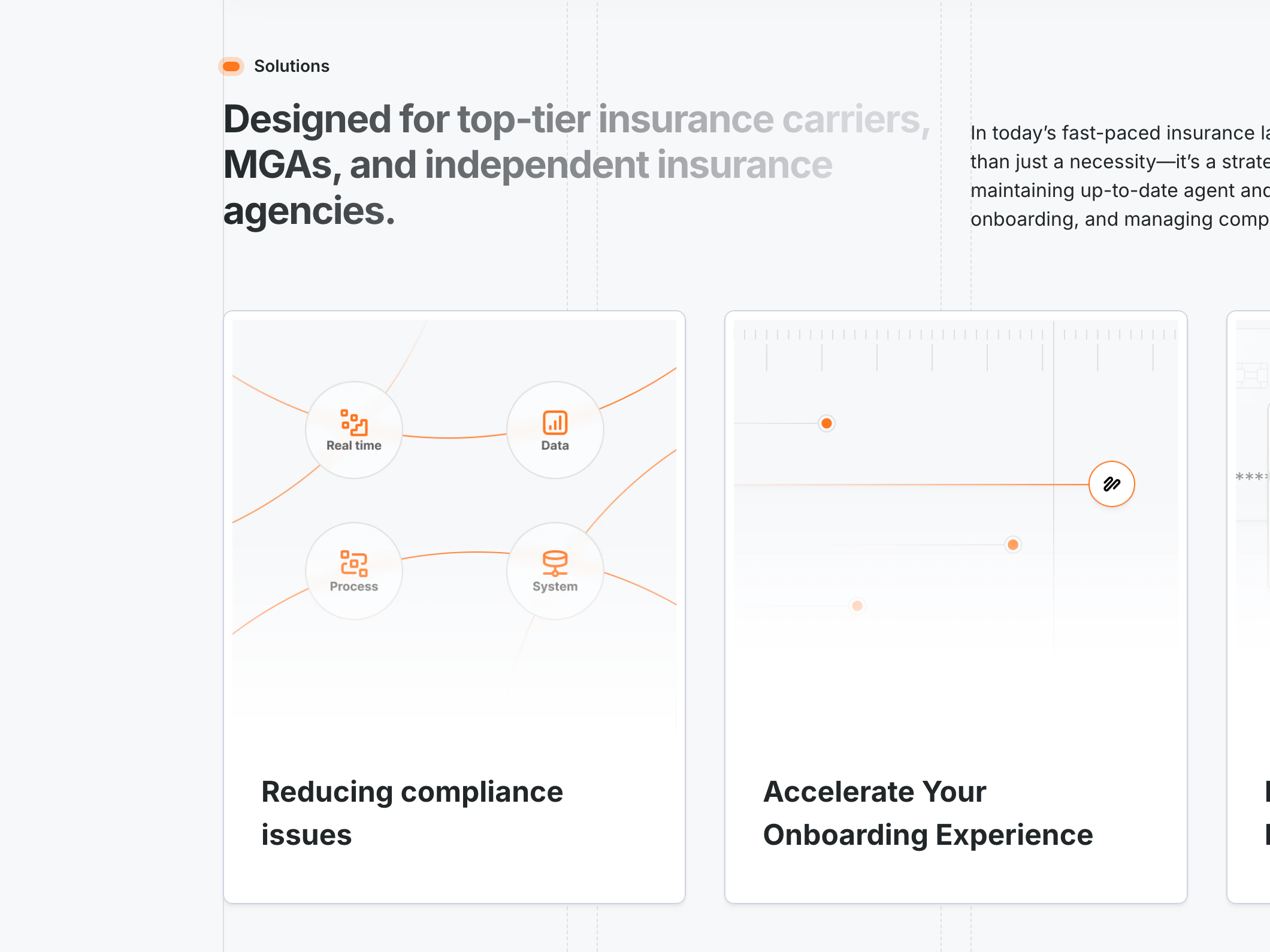 ProducerFlow - Website solutions section animation benefits cards framer framer design framer landing page framer website landing page layout minimalism product design saas ui uxui web design