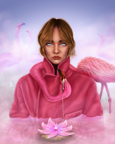 Illustration : ROSE COLORED glasses animals art direction book illustration character design concept art conceptual conceptual illustration cover illustration creativity digital art drawing editorial editorial art emotional feelings flamingo girl painting surreal art women