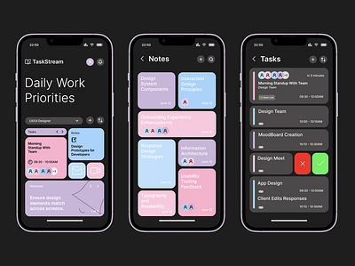 Daily Tasks Mobile App Design graphic design ui