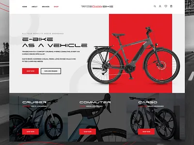 TradeChain - Swiss E-Bikes Company Ecommerce Platform bike ebike ecommerce online commerce shopify ui web design
