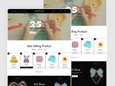 Website UI Design for PixDez crochet crochet apparel crochet fashion crochet website figma khushi ui web design web ui design website design website ui website user interface