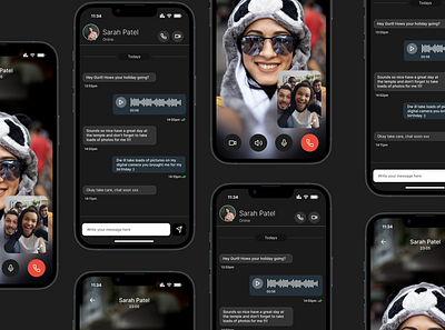 Mobile Chat App Design branding graphic design ui