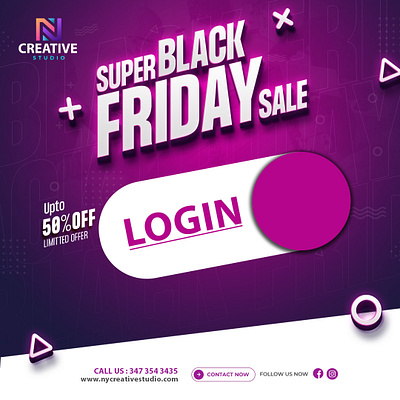 Super Black Friday Sale Flyer Design black friday sale branding login ny creative studio typography