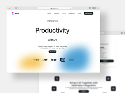 CognifyAI - Webflow Saas Template ai ai saas animation branding creative design saas saas landing page saas website template ui ux webdesign webflow webflow template