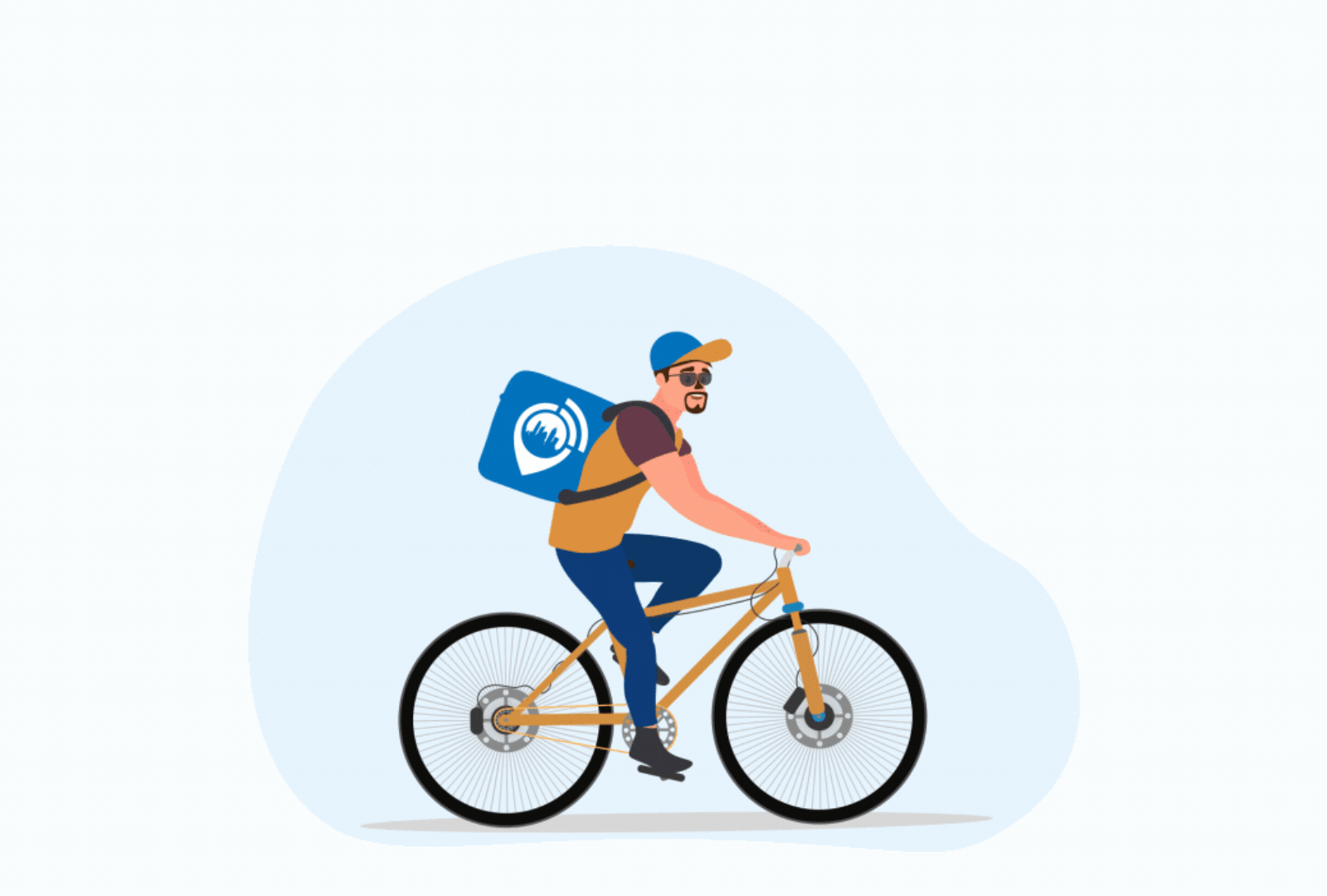 Delivery in town aep animated gif animation app animations cycling delivery dribble lottie motion graphics pro rider ui animations