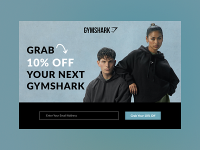 Gymshark Popup branding dashboard design e commerce email fashion graphic design icons illustration landing page logo mobile app popup sign up vector