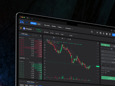 Spot and Futures trading pages application bitcoin blockchain crypto crypto exchange dark mode ethereum figma futures interface spot trading trading ui ui design