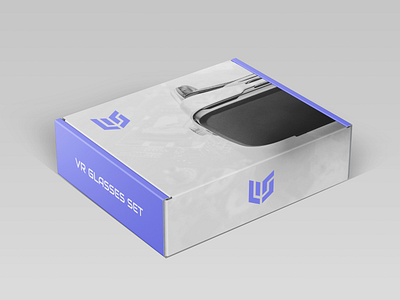 VR glasses set mockup box branding design graphic logo mockup set vr