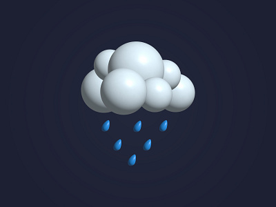 3d Cloud With Rain Design 3d branding clean cloud design cloud rain design design graphic design icon illustration logo vector