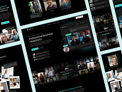 MagicPhoto | Landing page for AI photo generation tool ai ai design ai graphic ai platform ai saas generate photo generating photo landing landing ai landing design logo mobile first mobile responsive one pager photo generation product design responsive design ui ux website