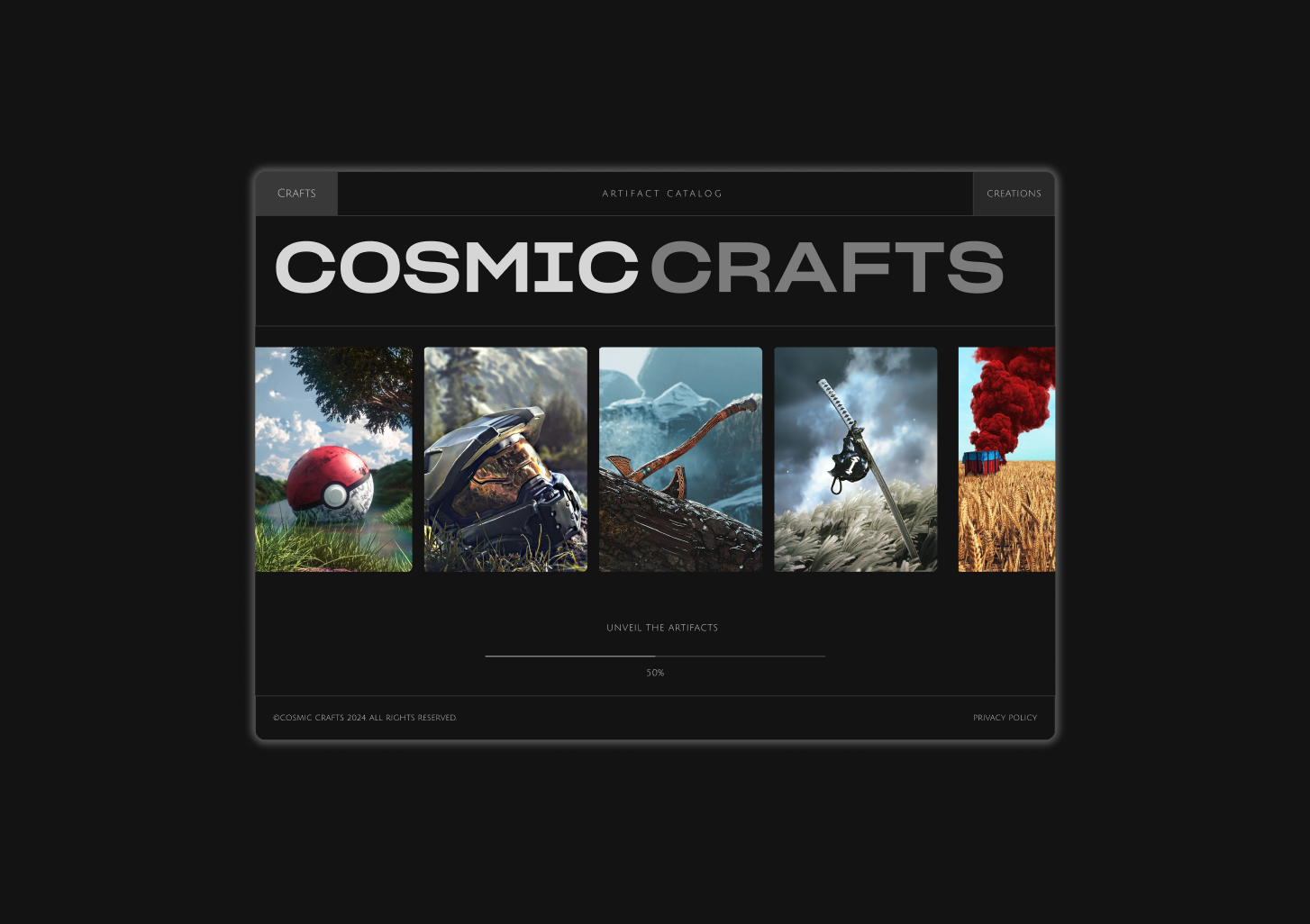 Cosmic 🥷🏻 Crafts 3d animation color theory figma graphic design motion graphics prototyping storytelling typography ui ux