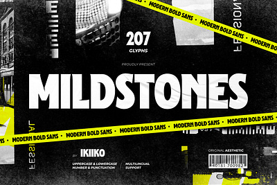 Mildstones - Modern Bold Sans basketball bold bold font cover font fonts header magazine modern font poster sans sans serif sporty street streetball stylish typeface typo typography