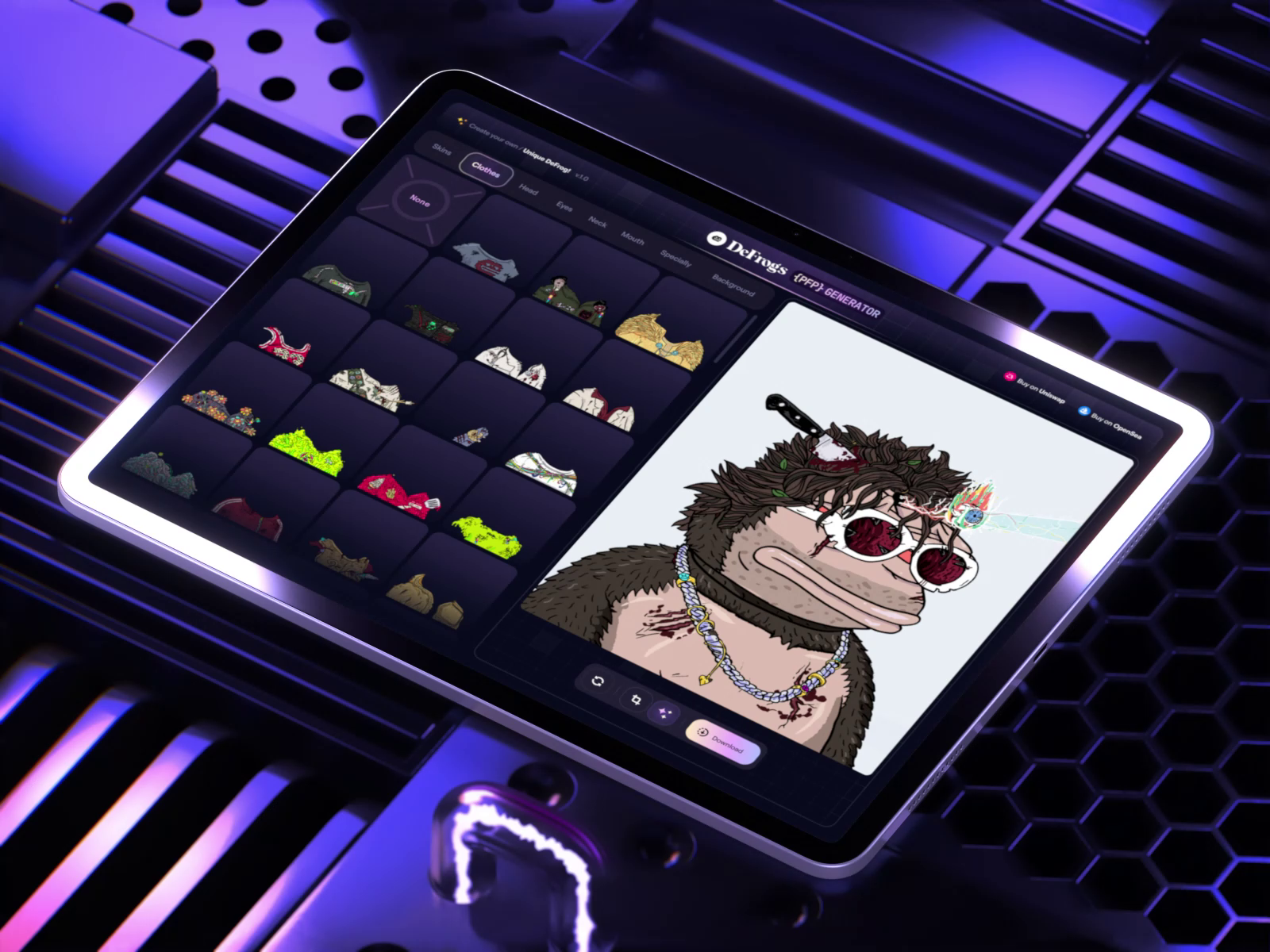 DeFrogs: Crypto PFP Generator Animation by Vlad Goncharov for Flatonica on  Dribbble