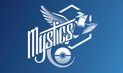 Pokémon Go! - Team Mystic Logo adobe illustrator articuno bird branding design expressive type graphic design illustration illustrator logo logotype mystic pokemon pokemon go team logo type typography vector