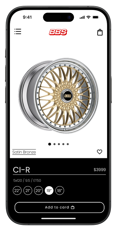 E-commerce design car design e commerce figma rims ui ux wheel