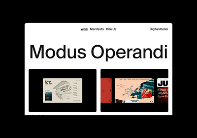 www.modusoperandi.world agency design as a service dev development minimal modusoeprandi react react website saas service studio web agency web service wordpress