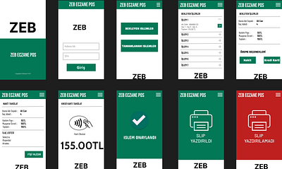 Zeb Bank Pos Device App UI For Pharmacy branding graphic design ui