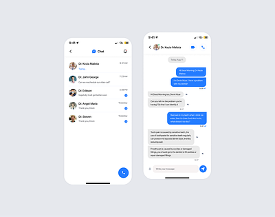 HealthCare | Chat Screen Mobile App animation chat health messages mobile app ui user experience user flow user interfaces