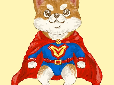 Shiba Inu Superhero animal character character design dog hero illustration puppy shiba inu super hero