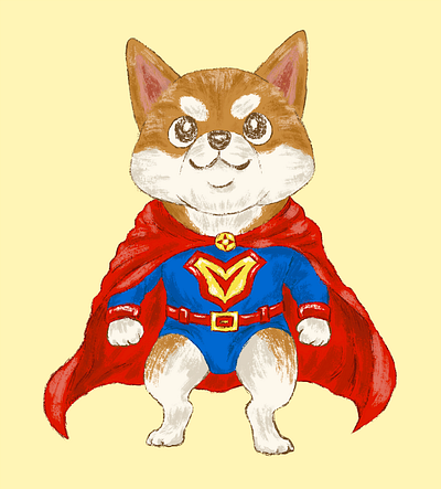 Shiba Inu Superhero animal character character design dog hero illustration puppy shiba inu super hero