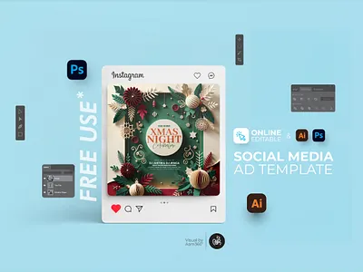 Joyful Christmas Party Instagram Post aam360 christmas ads christmas celebration christmas eve party christmas feast christmas festivities christmas instagram post design christmas night celebration christmas night gala christmas night instagram post christmas night party christmas party invitation flyer template