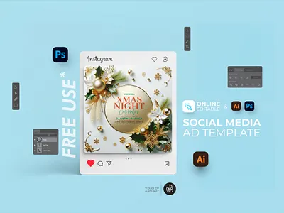 Joyful Christmas Party Instagram Post aam360 aam3sixty christmas christmas celebration christmas dinner party christmas festivities christmas instagram post design christmas night celebration christmas party christmas party invitation christmas social media post online editable christmas design party social media post design