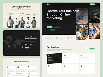 Digicraft - Digital Agency Landing Page agency app branding business clean company dark design digital framer landing page logo marketing responsive team template ui ui kit ux website