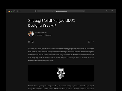 Medium - Redesign Dark Mode View application article blog branding content dark design development flat graphic design illustration interface logo motivation skill ui vector web