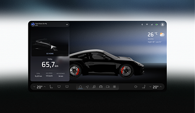 HMI Concept auto automotive car dashboard design graphic design hmi ui