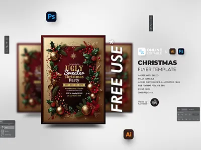 Ugly Christmas Sweater Party Design Template aam360 christmas christmas event flyer christmas party graphics christmas party invitation christmas sweater decorations christmas sweater party christmas ugly sweater flyer christmas ugly sweater party flyer template merry christmas ugly sweater ugly sweater design ugly sweater invitation ugly sweater party xmas sweater flyer xmas sweater flyer template