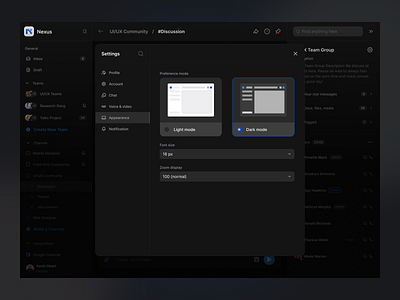 Apperance Settings app apperance apperance settings cansaas clean dark mode dashboard design finance finance app fintech interface light mode minimalist product design saas settings ui ux web design