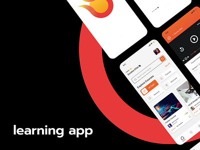 Learning App UI Design project 3d animation branding design figma graphic design illustration logo motion graphics ui vector