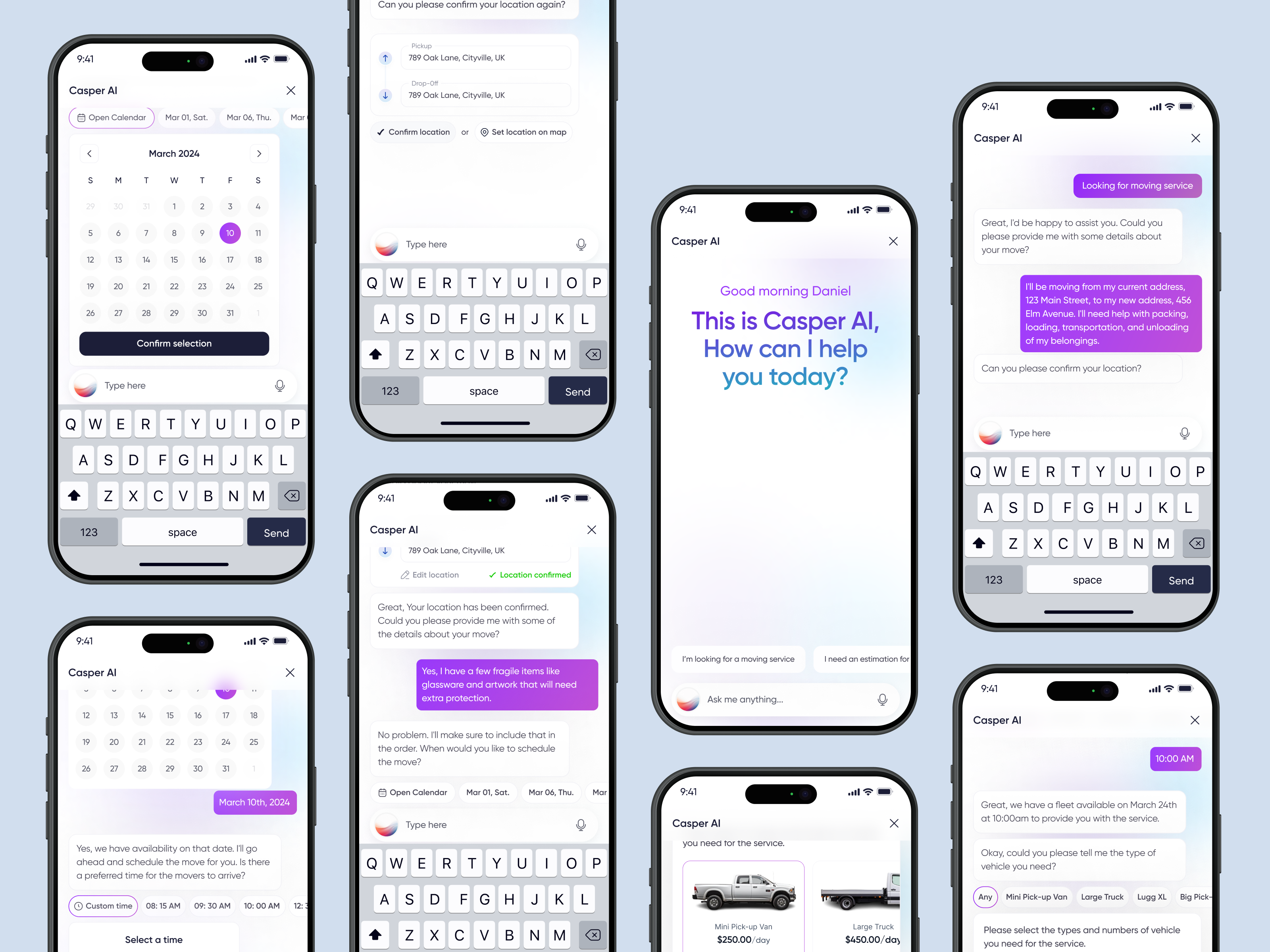 Example of Glide Movers & Truck - AI Assistant