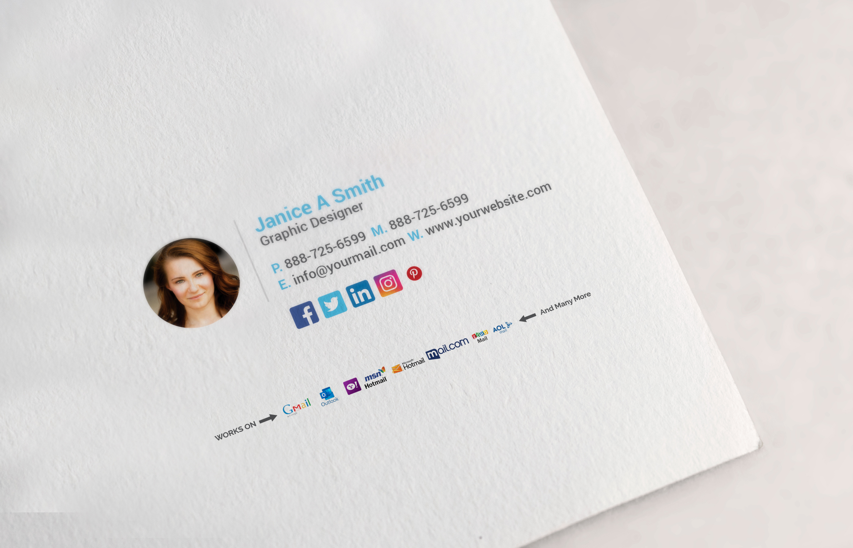 Example of Professional  Html Email Signature!