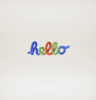 Hello 3d graphic design logo motion graphics