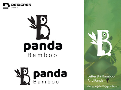 Panda Bamboo and Letter B combine creative Logo Design Concept. alphabet logo bamboo logo brand identity branding cartoon logo combination mark logo creative logo design graphic design illustration letter logo logo mascot logo modern logo new logo panda bamboo and b logo panda logo ui vector visual identity